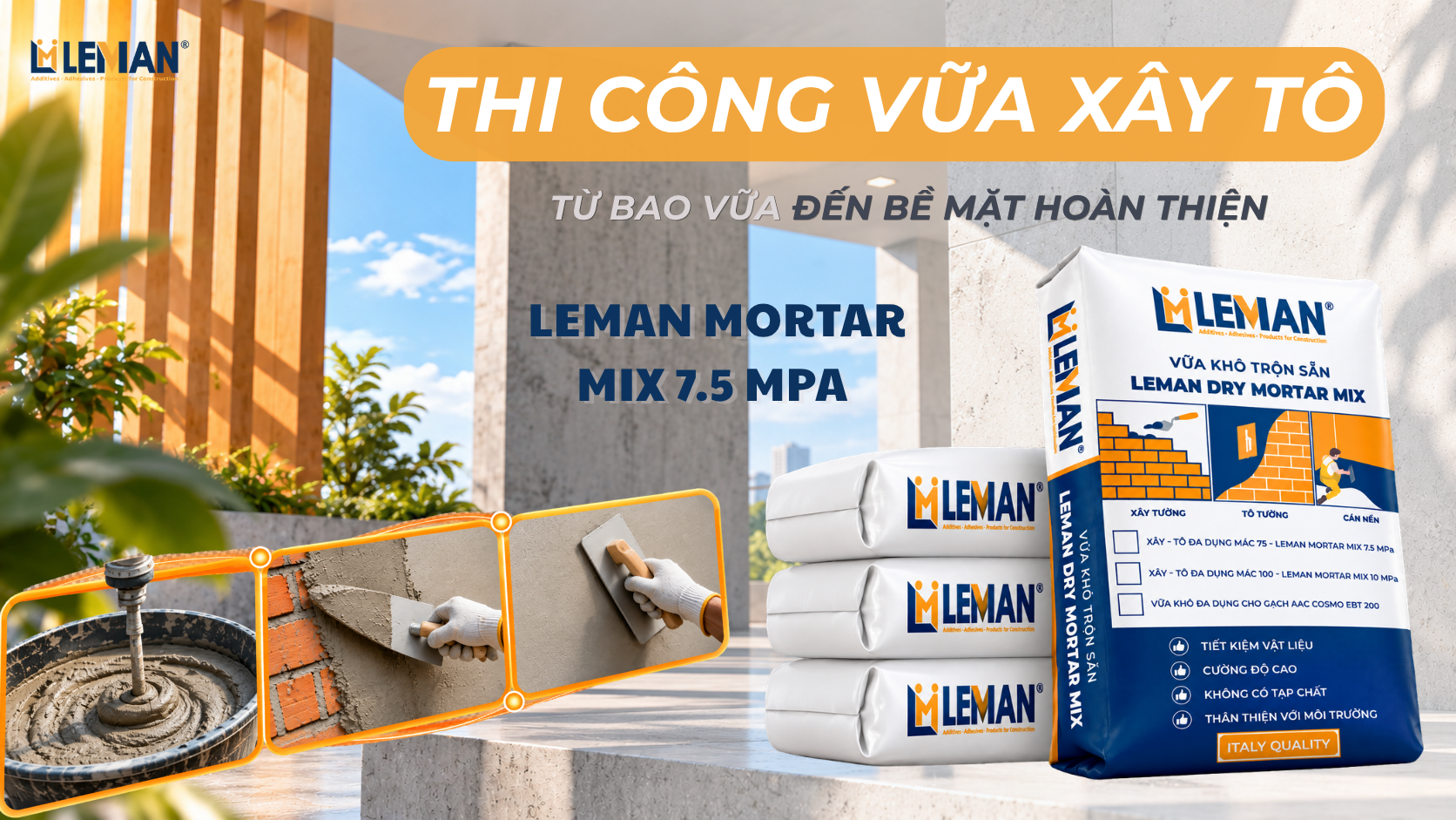 Thi Công Vữa Xây Tô: Từ Bao Vữa Đến Bề Mặt Hoàn Thiện