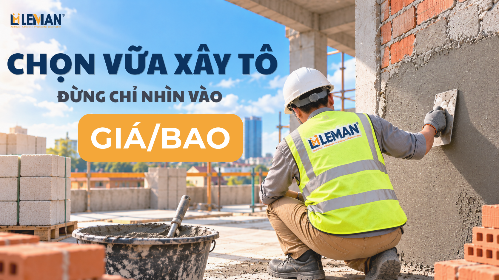 Chọn Vữa Xây Tô: Đừng Chỉ Nhìn Vào Giá/Bao