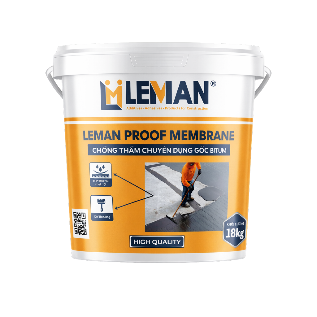 LEMAN PROOF MEMBRANE – Màng Chống Thấm Đàn Hồi Dạng Lỏng Gốc Bitum