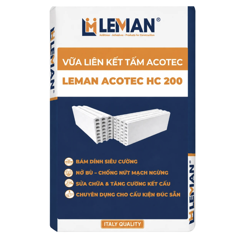 LEMAN ACOTEC HC 200 – Vữa Liên Kết Bê Tông Chuyên Dụng Cho Tấm Tường ACOTEC