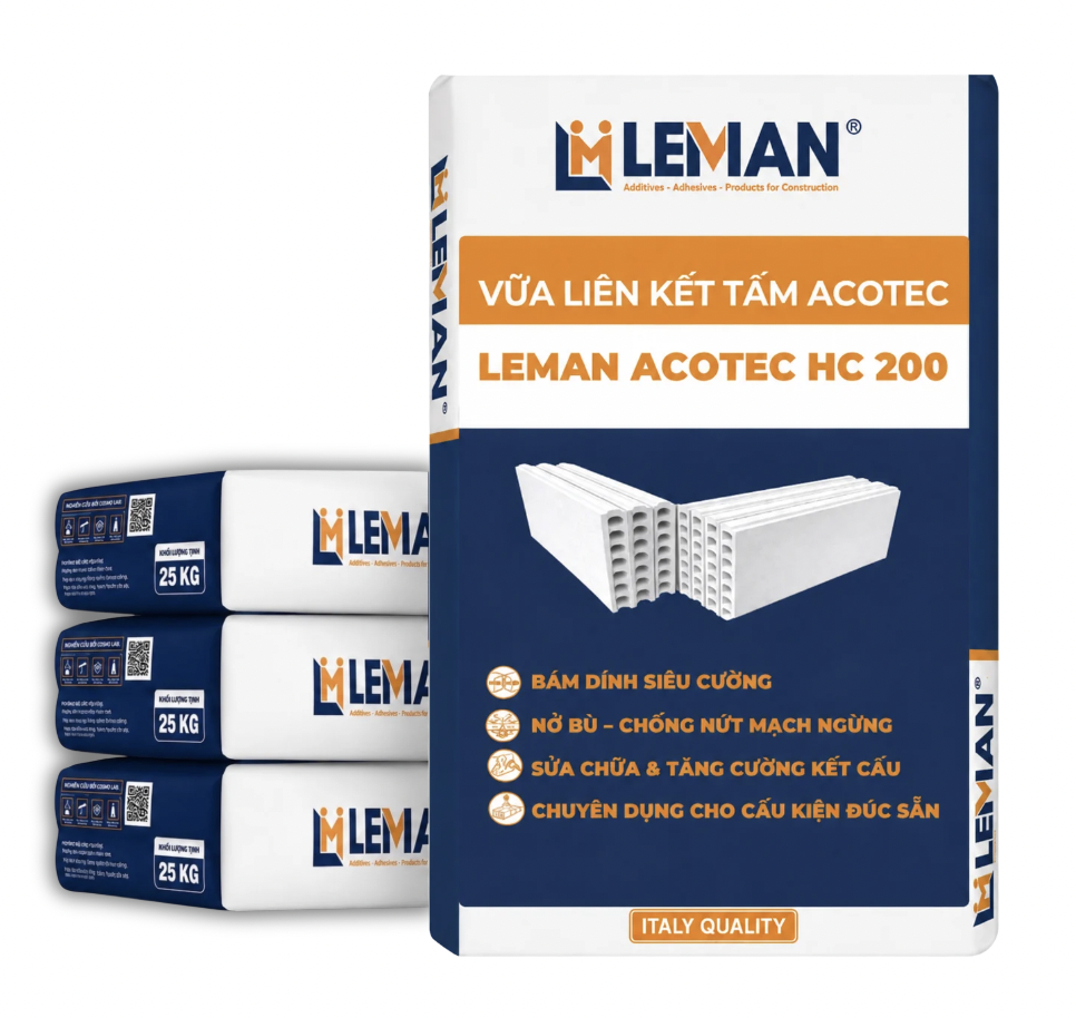 LEMAN ACOTEC HC 200 – Vữa Liên Kết Bê Tông Chuyên Dụng Cho Tấm Tường ACOTEC