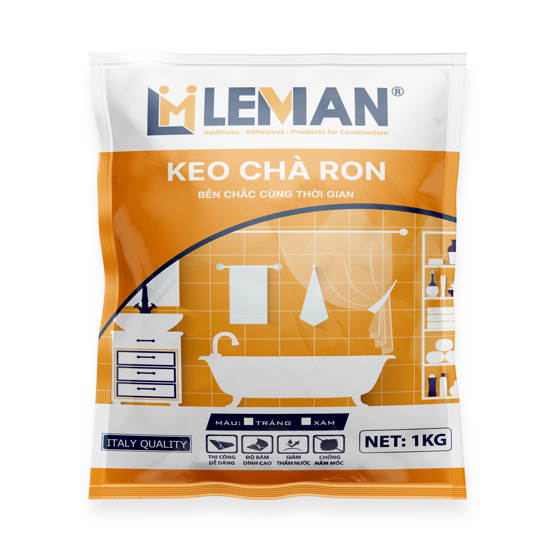 Keo chà ron Leman Xám