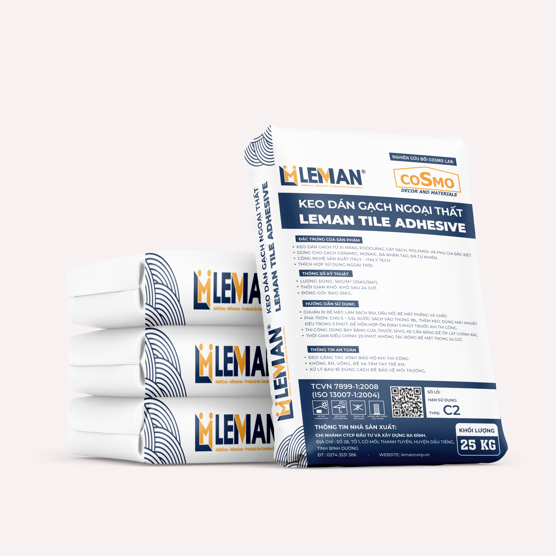 LEMAN C2 exterior tile adhesive